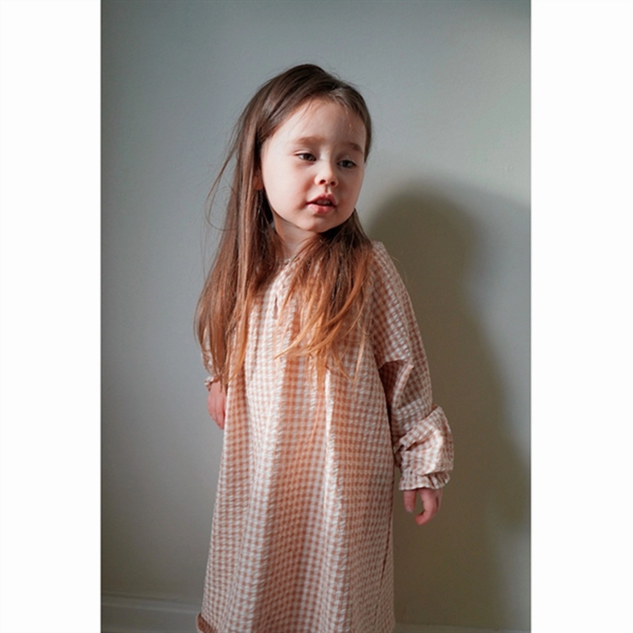 Konges Sl?jd Christmas Nightingale Gown Macchiato Check Full Coverage