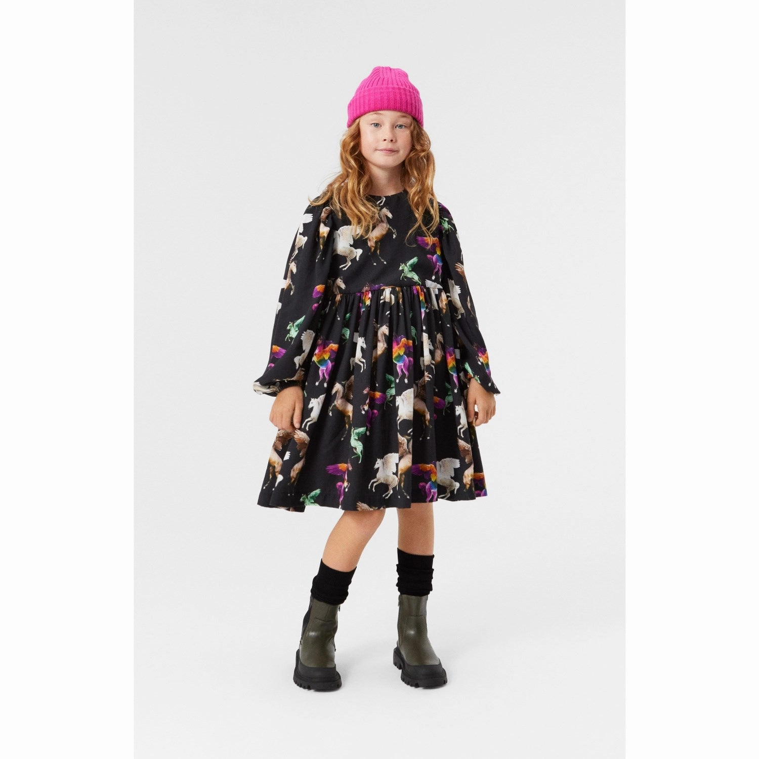 Soft and Light Ruffle-Detail Molo Flying Pegasus Cocos Dress