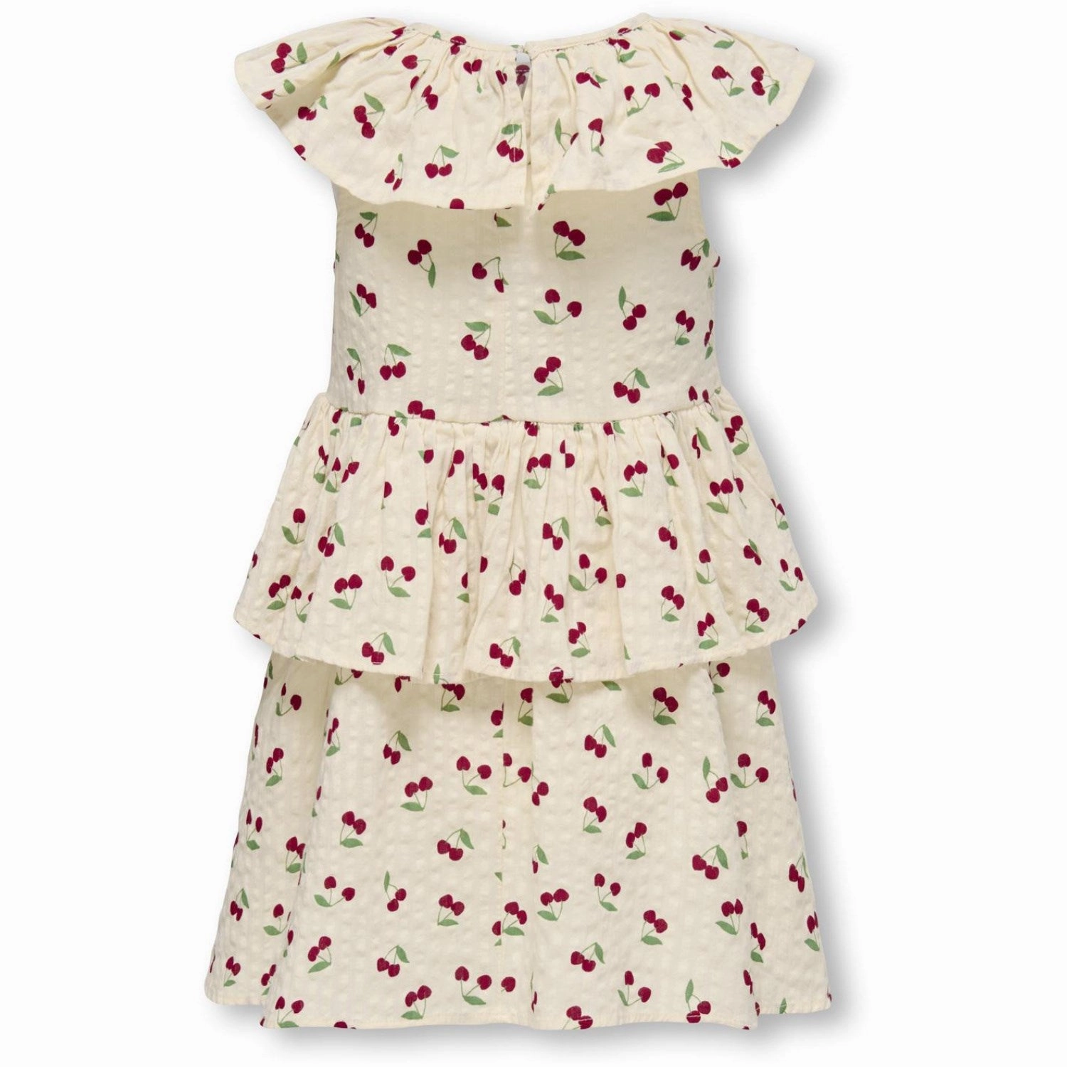 Kids ONLY MINI Whitecap Gray Cherrie AOP Cerise Layered Dress AOP Sophisticated Design Chic Silhouette