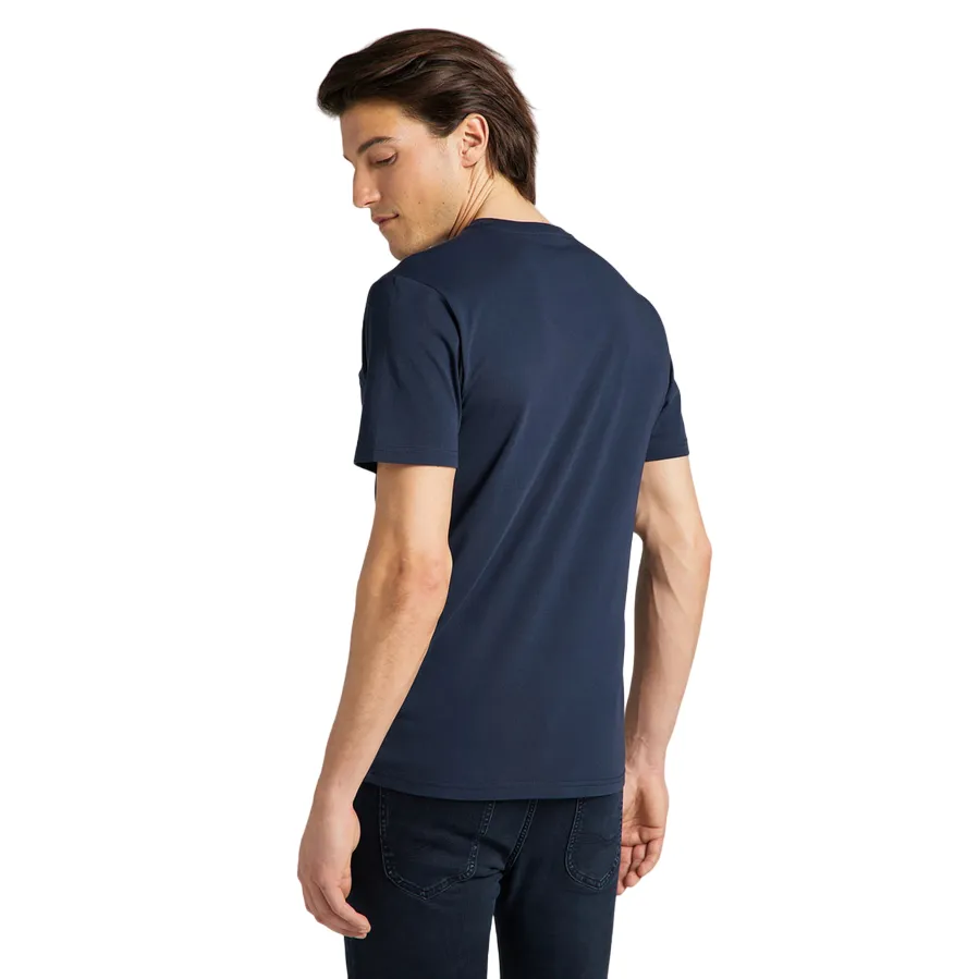 Lee maglietta manica corta da uomo Pacth Logo L60UFQ35 blu Simple Comfort Wear Relax Trend