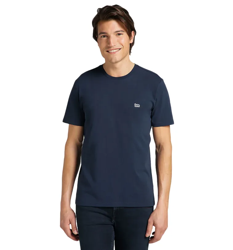 LayeredSleeveConstruction Casual Vibe Wear Lee maglietta manica corta da uomo Pacth Logo L60UFQ35 blu