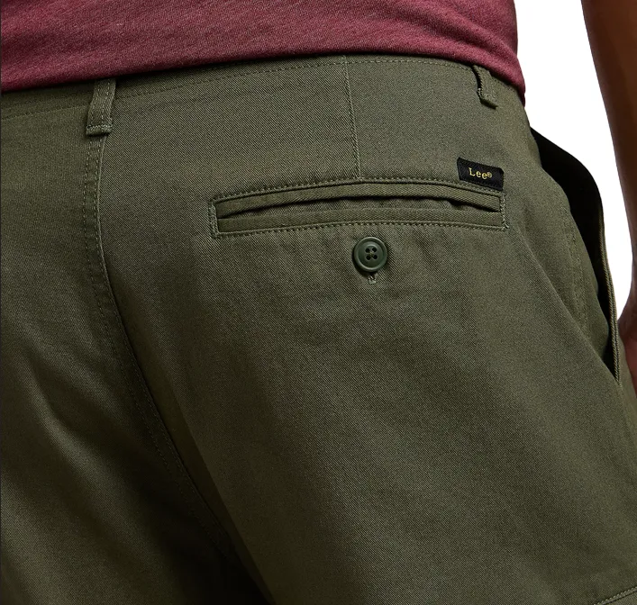 Outdoor Apparel Lee Pantaloncino casual da uomo con tasche laterali 112349267 verde oliva