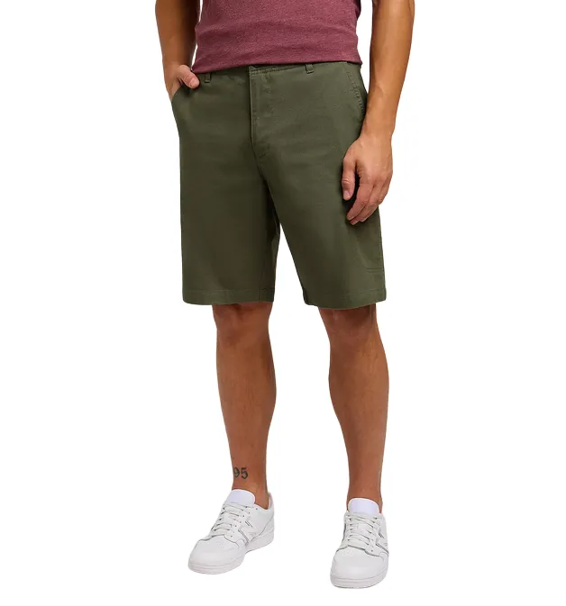 Lee Pantaloncino casual da uomo con tasche laterali 112349267 verde oliva Gusseted Crotch Summer Ready