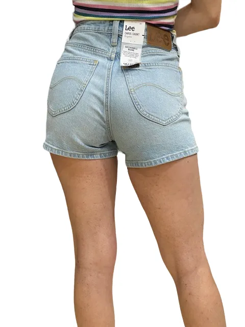 Lee pantaloncino da donna in denim Carol L37CHGB33 soft diffused Wide Leg Opening Adjustable Waistband