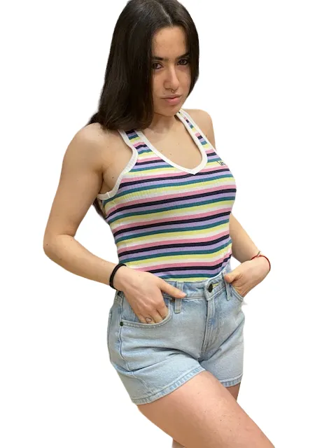 Lee pantaloncino da donna in denim Carol L37CHGB33 soft diffused Minimal Fit