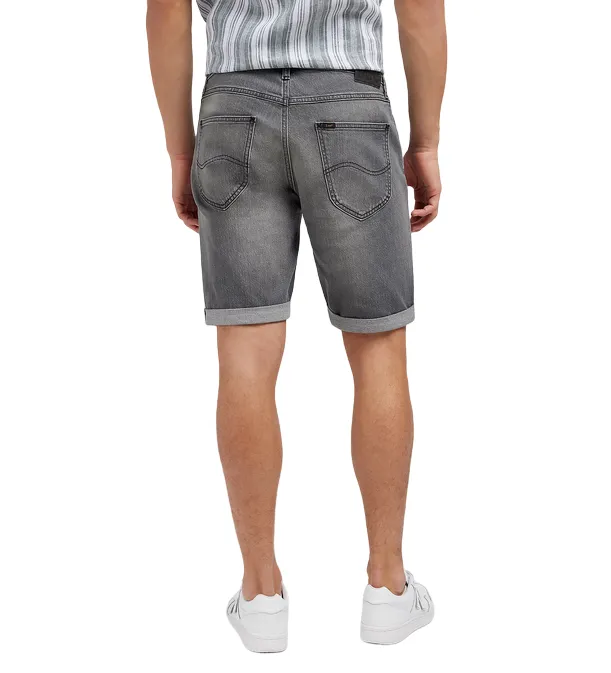 SmoothZipper Moisture Lock Technology Lee pantaloncino in jeans da uomo 5 tasche 112349330 nero slavato grigio