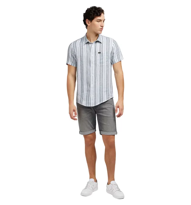 Layer Ready Work Essential Lee pantaloncino in jeans da uomo 5 tasche 112349330 nero slavato grigio