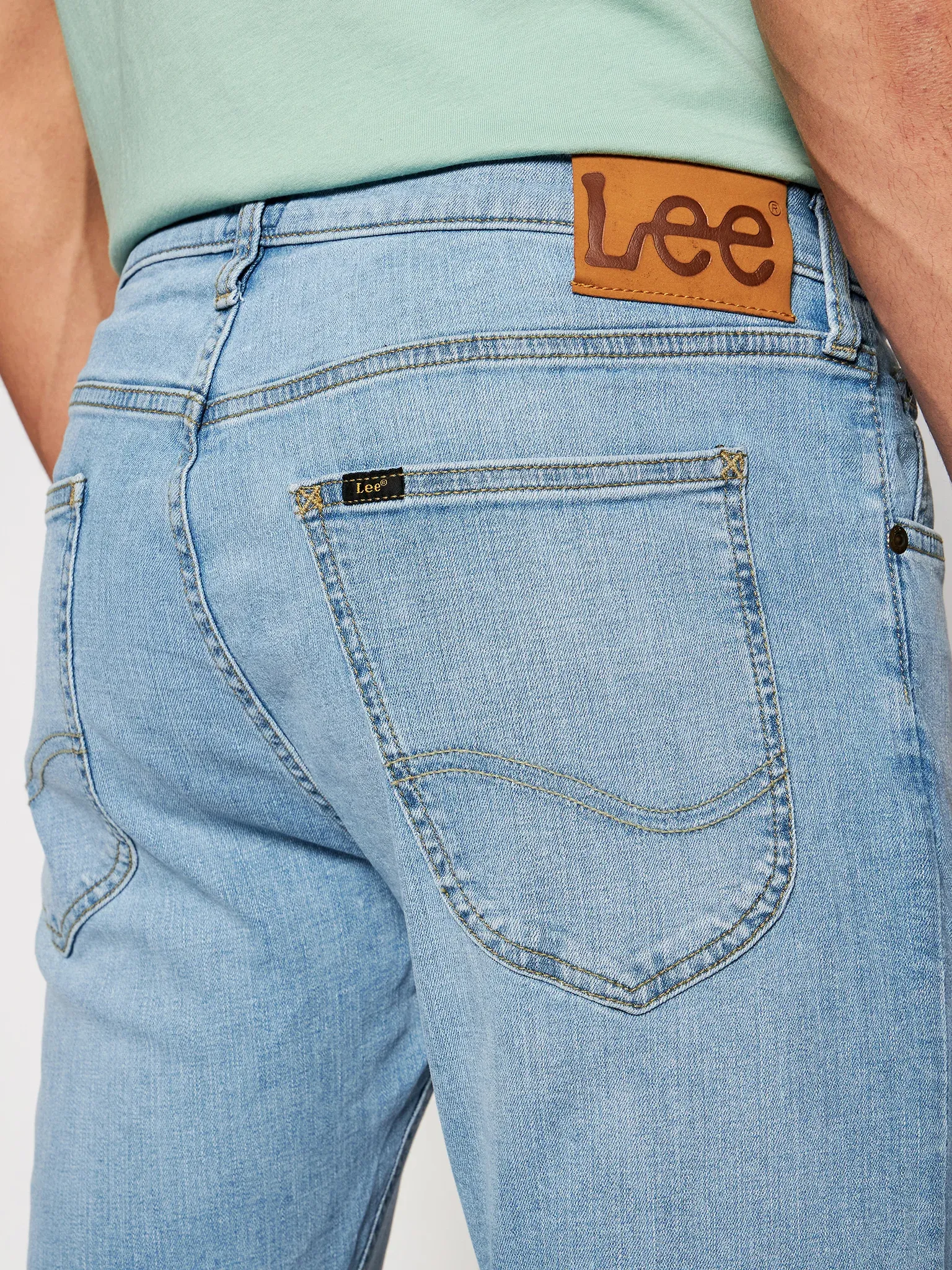Lee Pantalone da uomo in Jeans Luke slim tapered L719NLUH bleached cody WaterRepellent