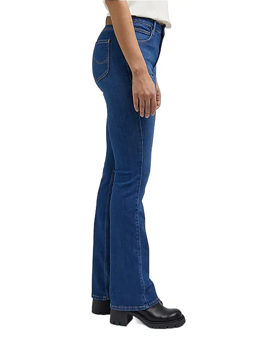 Lee Pantalone in jeans a zampa da donna Breese 112341971 azzurro Formal Look Seamless Waist Technology