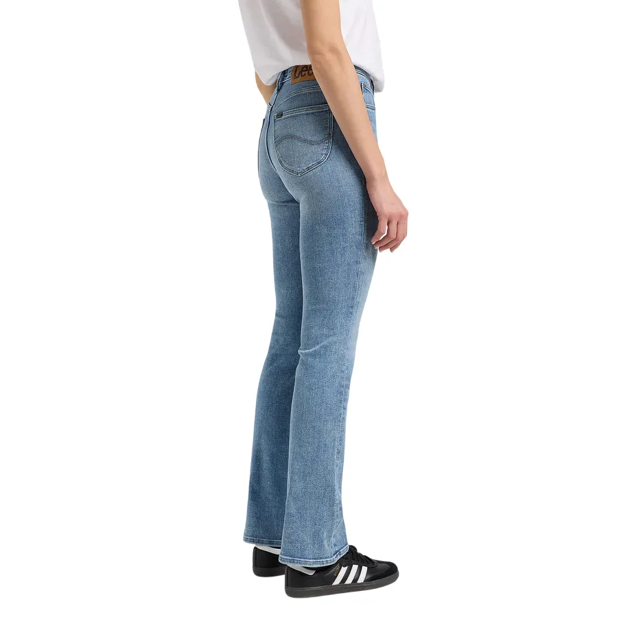 Lee pantalone jeans da donna a zampa Breese Boot 112363797 Mid Strength azzurro sbiadito Casual Layer