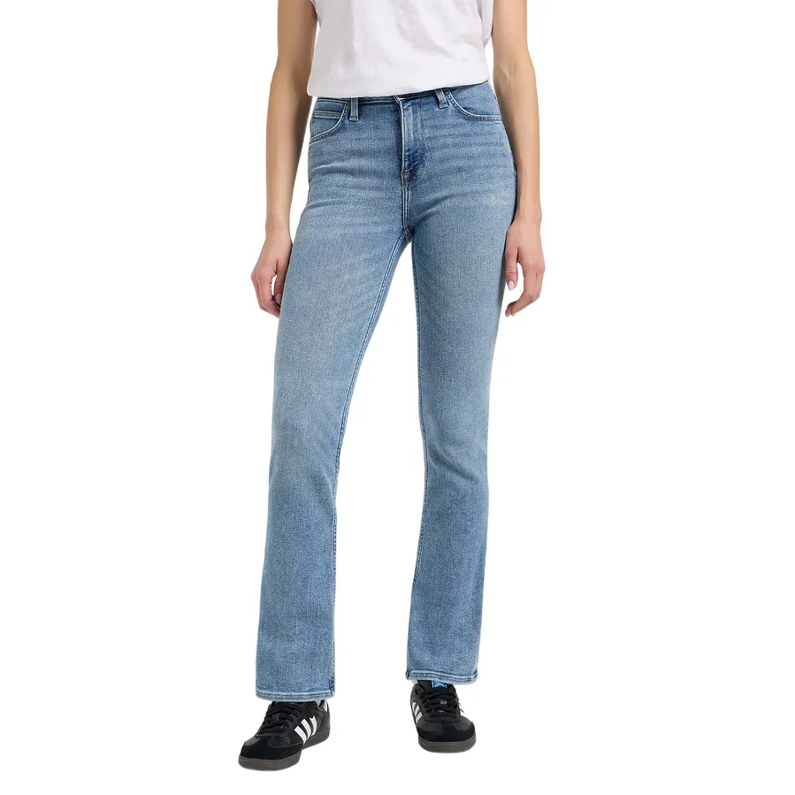 Lee pantalone jeans da donna a zampa Breese Boot 112363797 Mid Strength azzurro sbiadito Comfort Flex