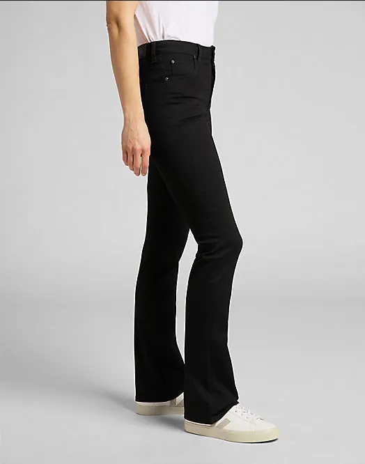 Lee Pantalone jeans da donna a zampa Breese Boot L31TFS47 nero Relaxed Wearable Performance Fit