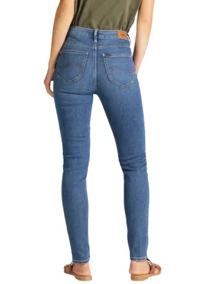 Lee Pantalone Jeans da donna Scarlett High In L626DUIW blu chiaro Built-in shorts Stay Cool