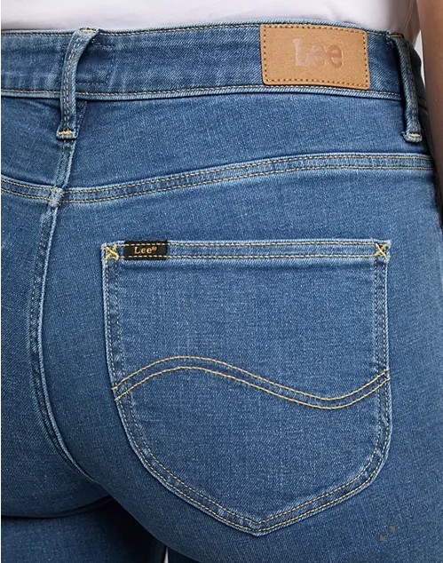 Soft and Stretchy Organic Cotton Blend Lee Pantalone jeans da donna Scarlett High Waist L626QDDM blu chiaro