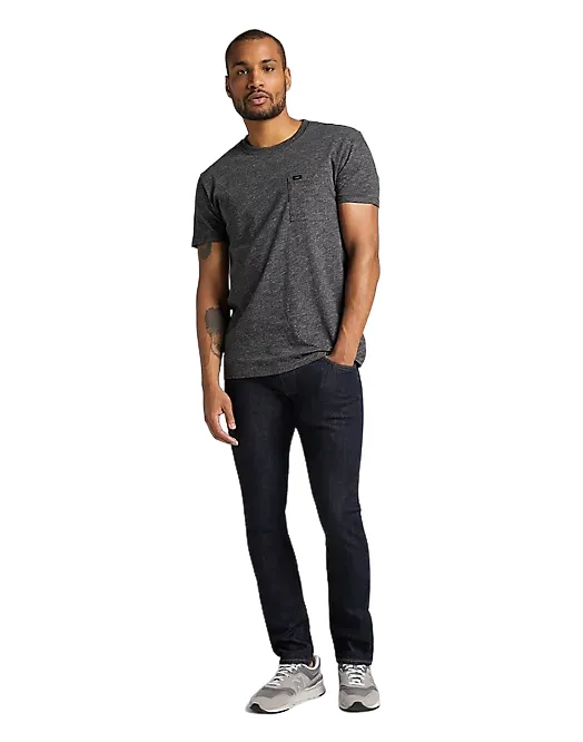 Lee pantalone jeans da uomo con gamba stratta Luke Heavyweight In Rinse Slim Tapered L719PX36 blu Weekend Warrior Luxury Athlete Fit Casual Comfort