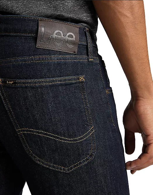 Lee pantalone jeans da uomo con gamba stratta Luke Heavyweight In Rinse Slim Tapered L719PX36 blu Everyday Basic