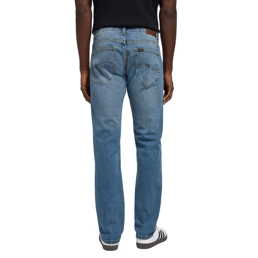 Water Resistant Finish Flattering Design Wear Lee pantalone jeans da uomo Slim Fit MVP Lenny L72ASOPB blu medio slavato