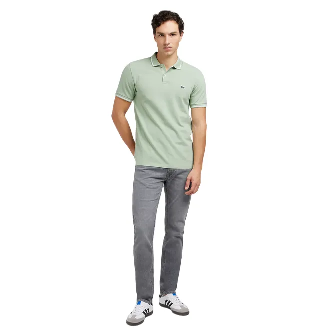 Lee polo manica corta da uomo in cotone pique 112349953 verde salvia Club Style Smart Office
