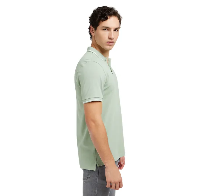Lee polo manica corta da uomo in cotone pique 112349953 verde salvia Summer Staple Lightweight Material