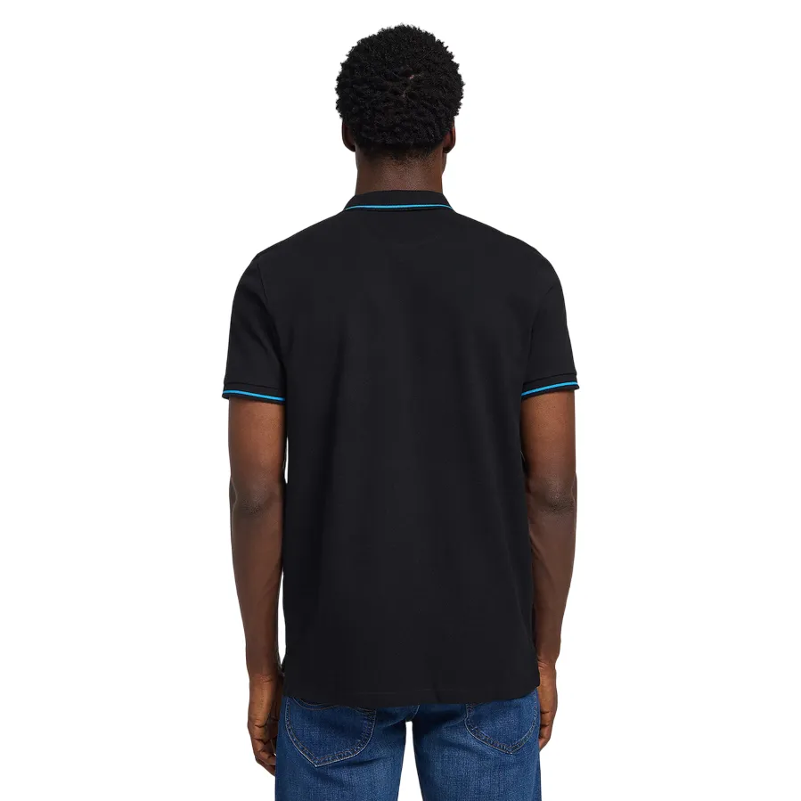 Stylish Detail Lee polo manica corta da uomo in cotone pique L61ARL01 nero