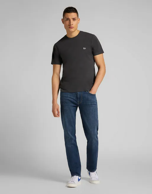 Lee T-shirt manica corta SS Pacth Logo Tee L60UFQON washed black Movie Night