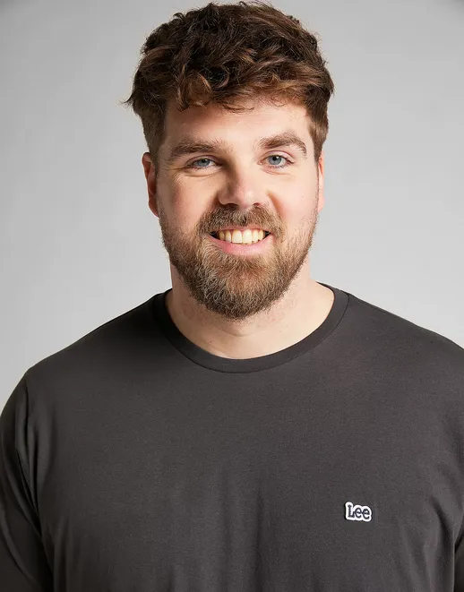 Smooth Finish Short Sleeve Lee T-shirt manica corta SS Pacth Logo Tee L60UFQON washed black