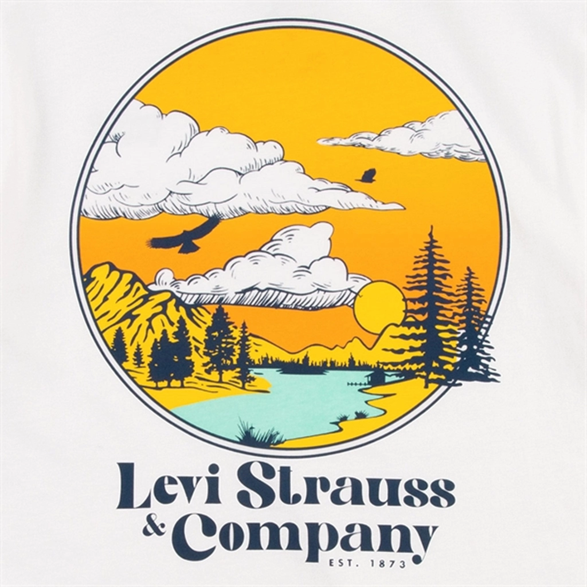 Levi's Americana T-Shirt White Elegant Detail