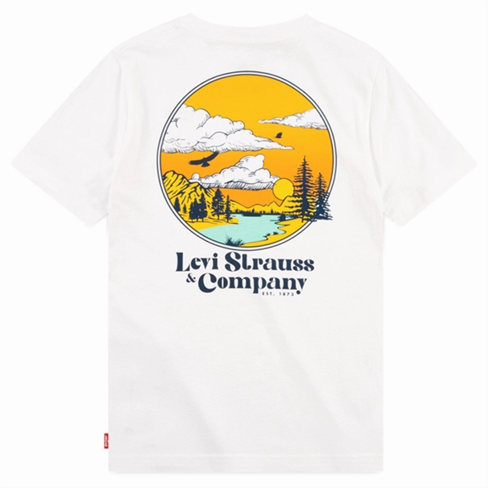 Levi's Americana T-Shirt White Geometric Pattern