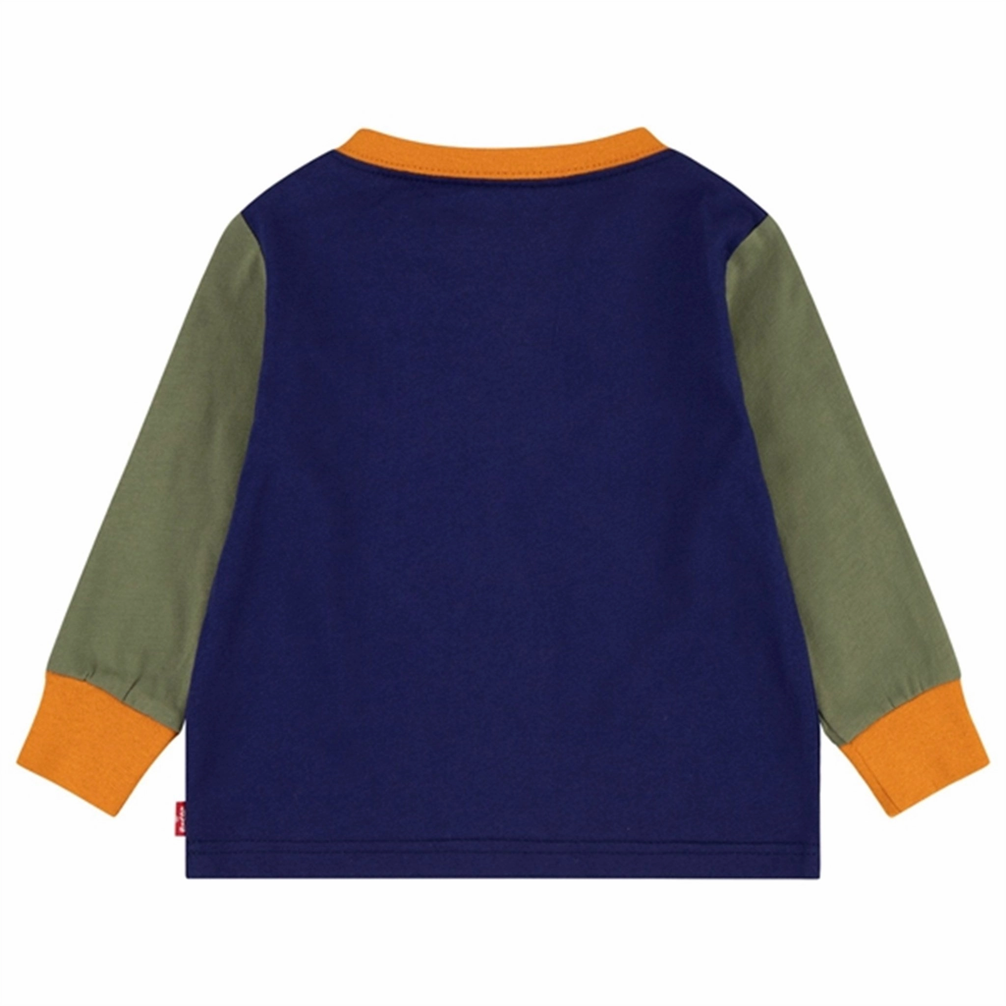Sustainable Manufacturing Process Levi's Baby Pixel Bear Color Blocked Blouse Ocean Cavern