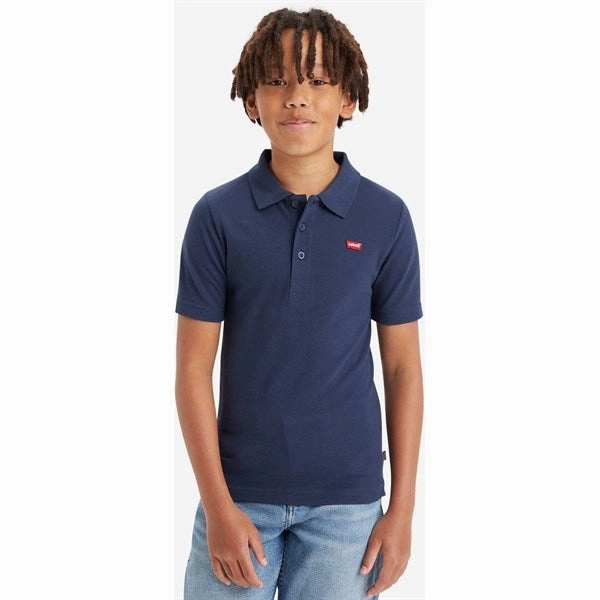 Levi's Back Neck Tape Polo Dress Blues UV Protection Blend Lightweight Material