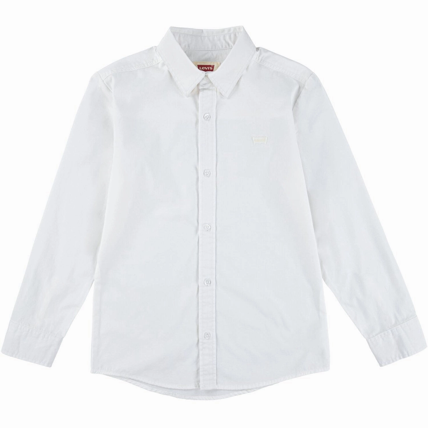 Levi's Bright White Battery Housemark Shirt Hidden Button Placket