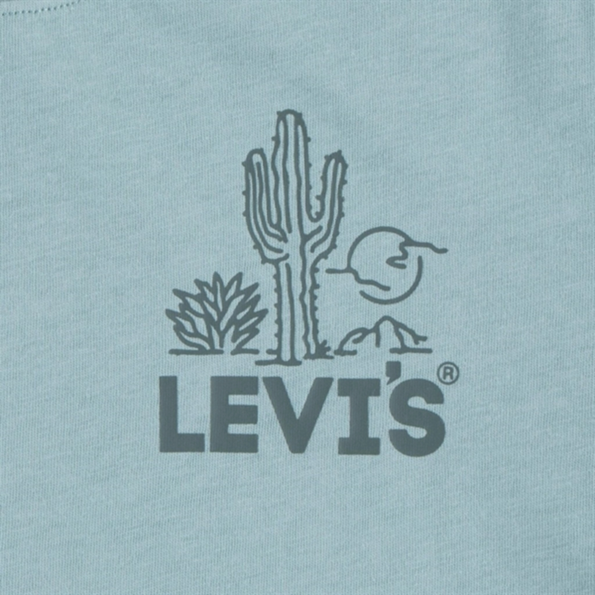 Micro Perforation Floral Print Levi's Cacti Club T-Shirt Levi's Blue Surf