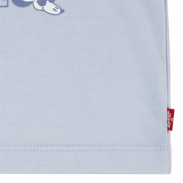 Layered Sleeve Levi's Critter Stacked T-Shirt And Shorts Niagra Mist