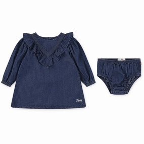 Levi's Dark Wave Wild West Ruffle Dress Smooth Line