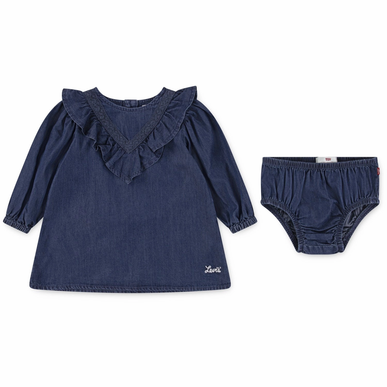 Levi's Dark Wave Wild West Ruffle Dress Smooth Line