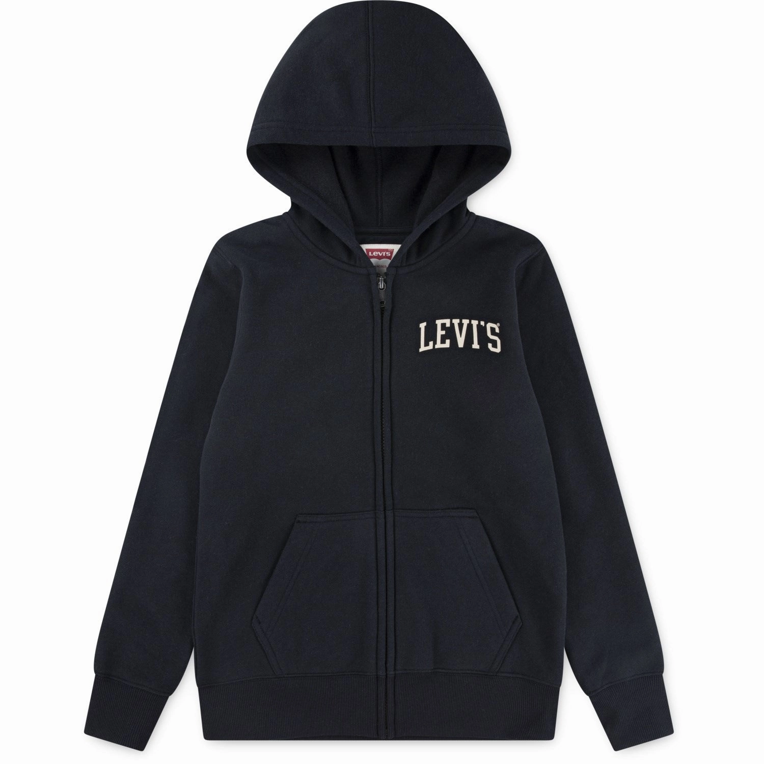 Levi's Jet Black Legendary Full Zip Hoodie Drop Shoulder Design Oktoberfest wear