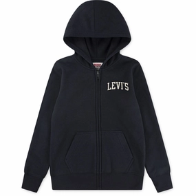 College Essential Printed Pattern Levi's Jet Black Legendary Full Zip Hoodie