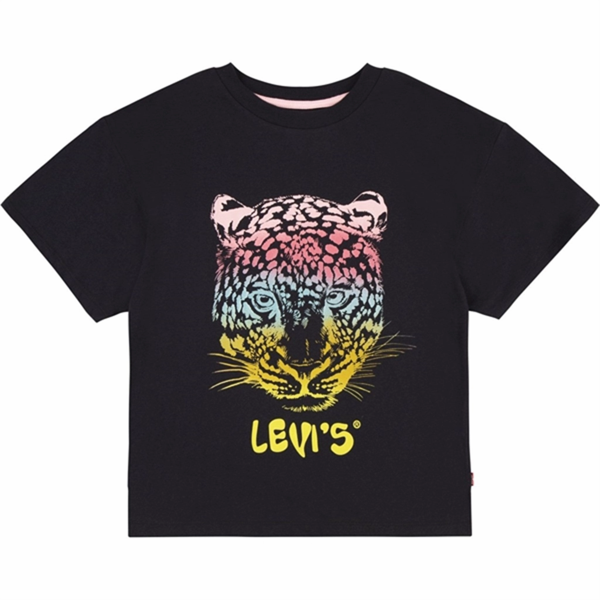 Short sleeved breeziness Comfy and Soft Levi's Leopard Oversized T-Shirt Caviar