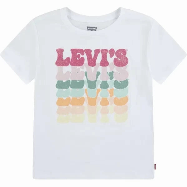 Sporty Chic Flattering Design Levi's Organic Retro Levis T-Shirt Bright White