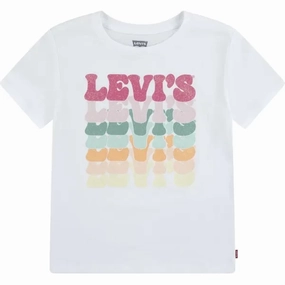 Sporty Chic Flattering Design Levi's Organic Retro Levis T-Shirt Bright White