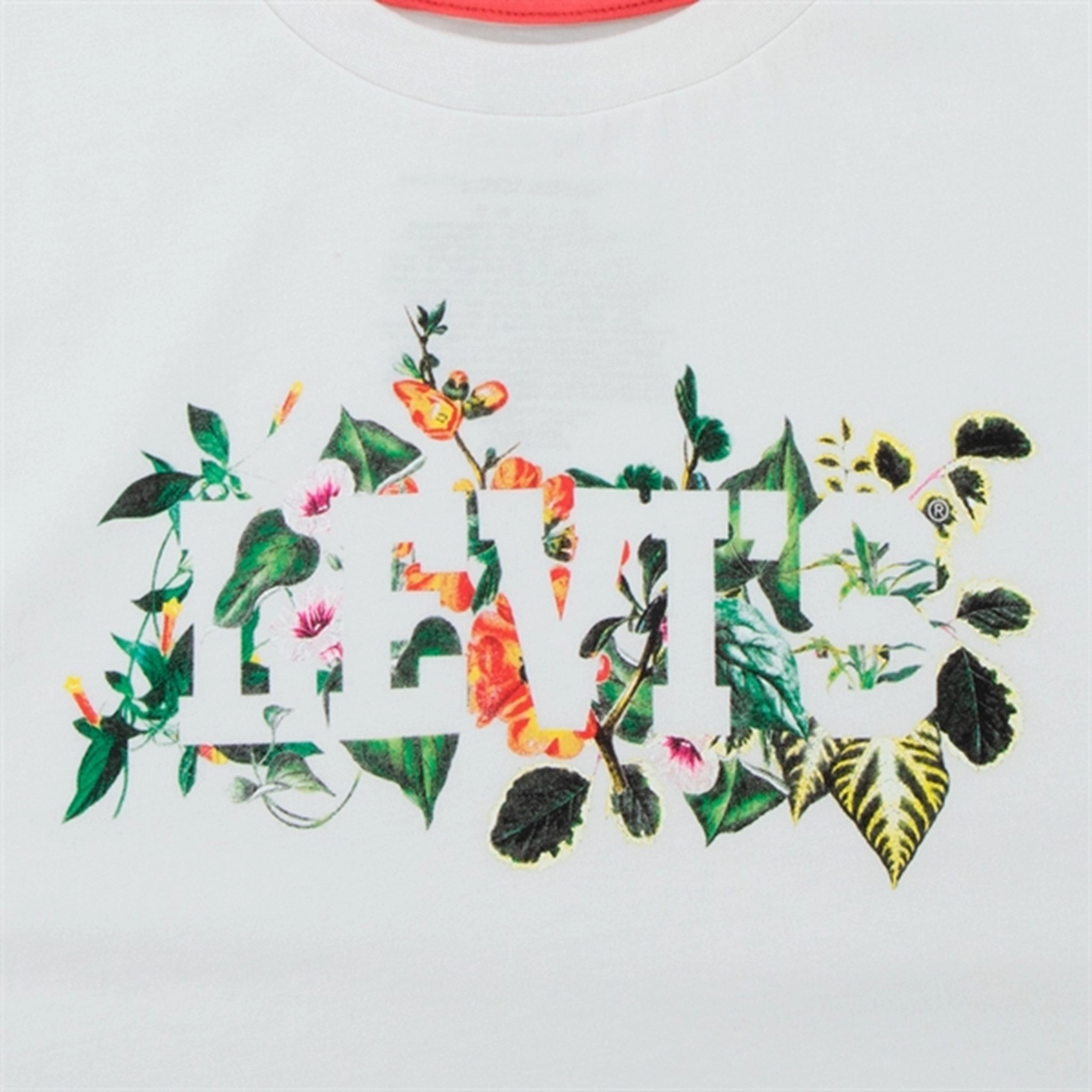 Simple and Relaxed Versatile Style Trend Levi's Oversized Tropical T-shirt White
