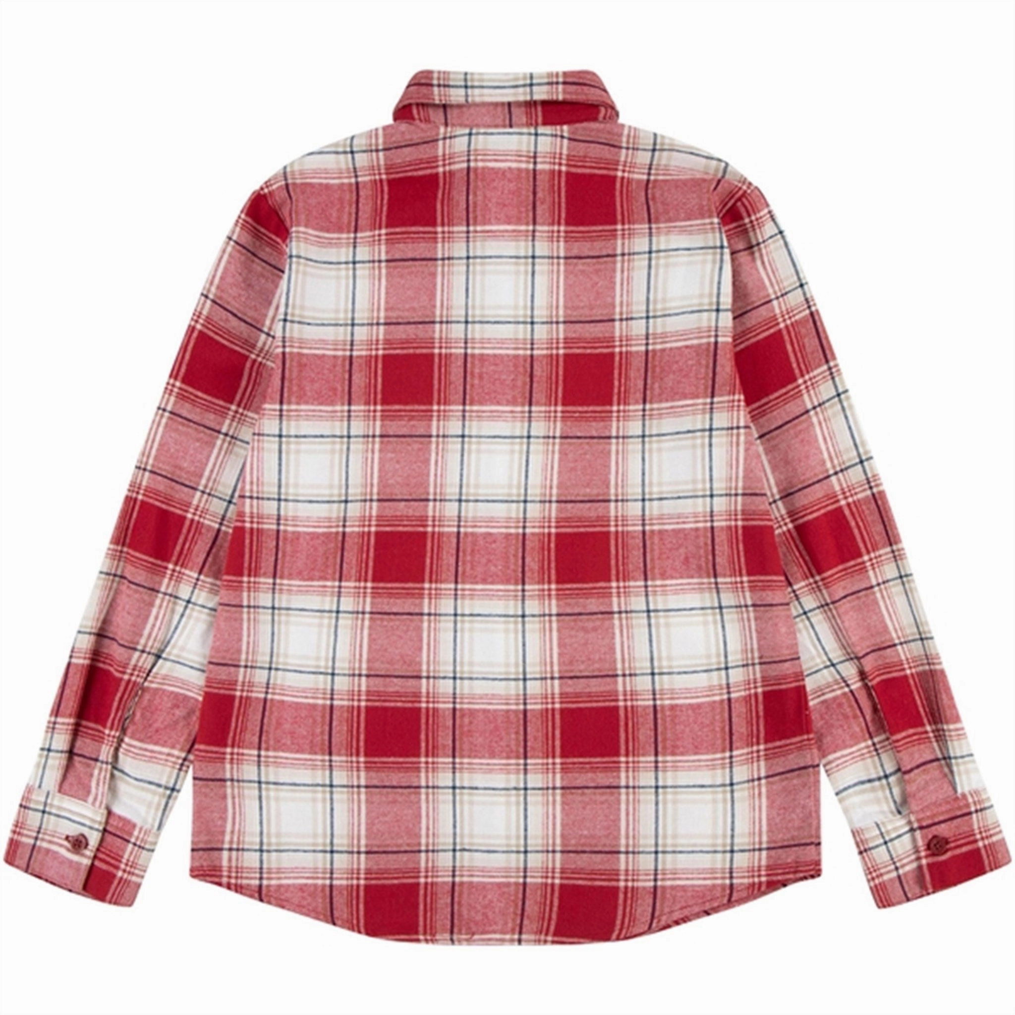 Levi's Plaid Flannel Pocket Shirt Rhythmic Red Multi Layer Stitching Anniversary Special