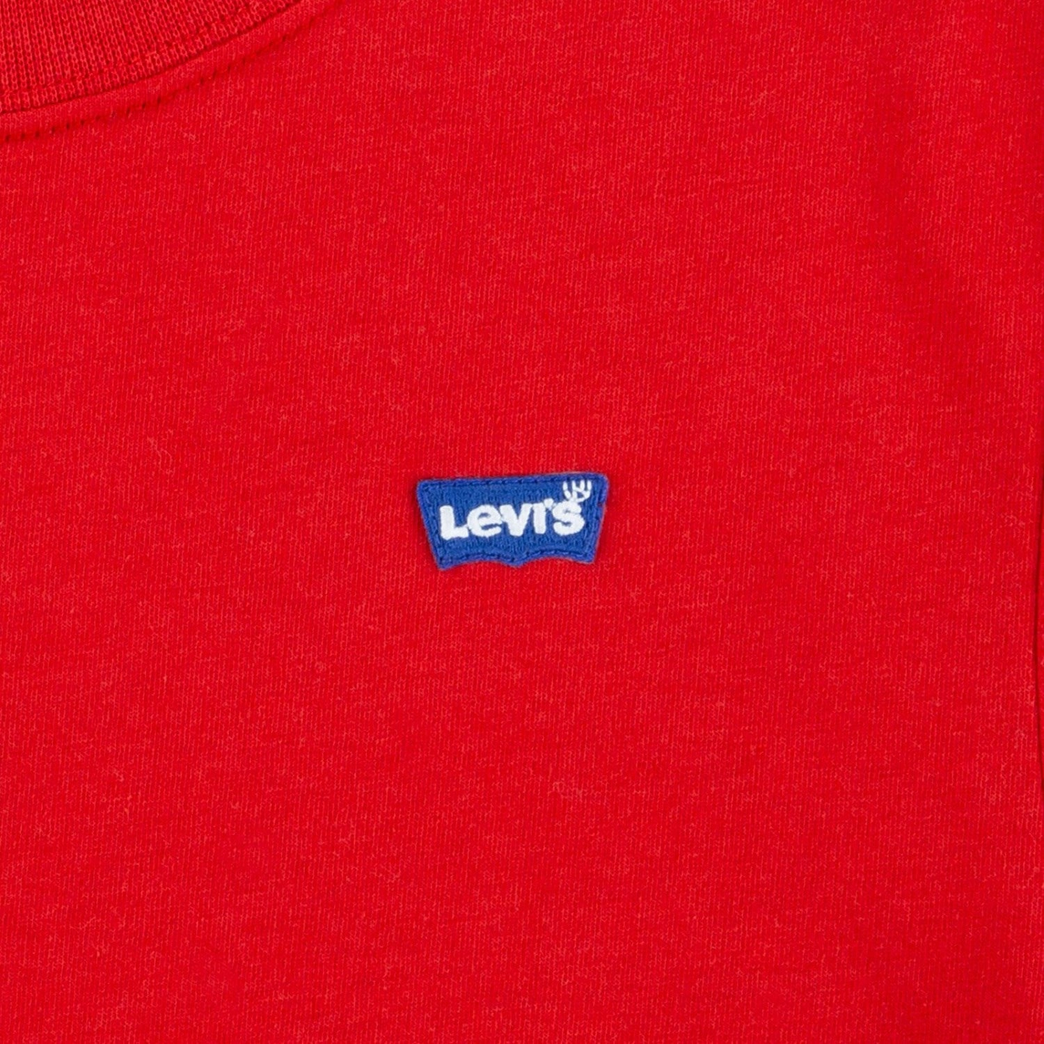 Simple Style Levi's Pompeian Red Lvb Batwing Chest Hit Tee
