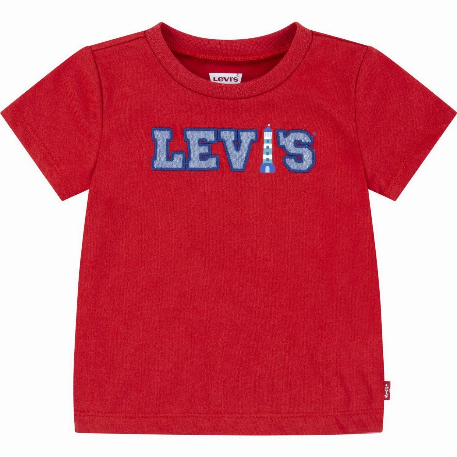 Comfortable Layering Levi's Pompeian Red Lvb Logo Chambray Applique Tee