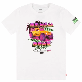 Versatile and Comfortable Levi's Retro Car T-shirt White