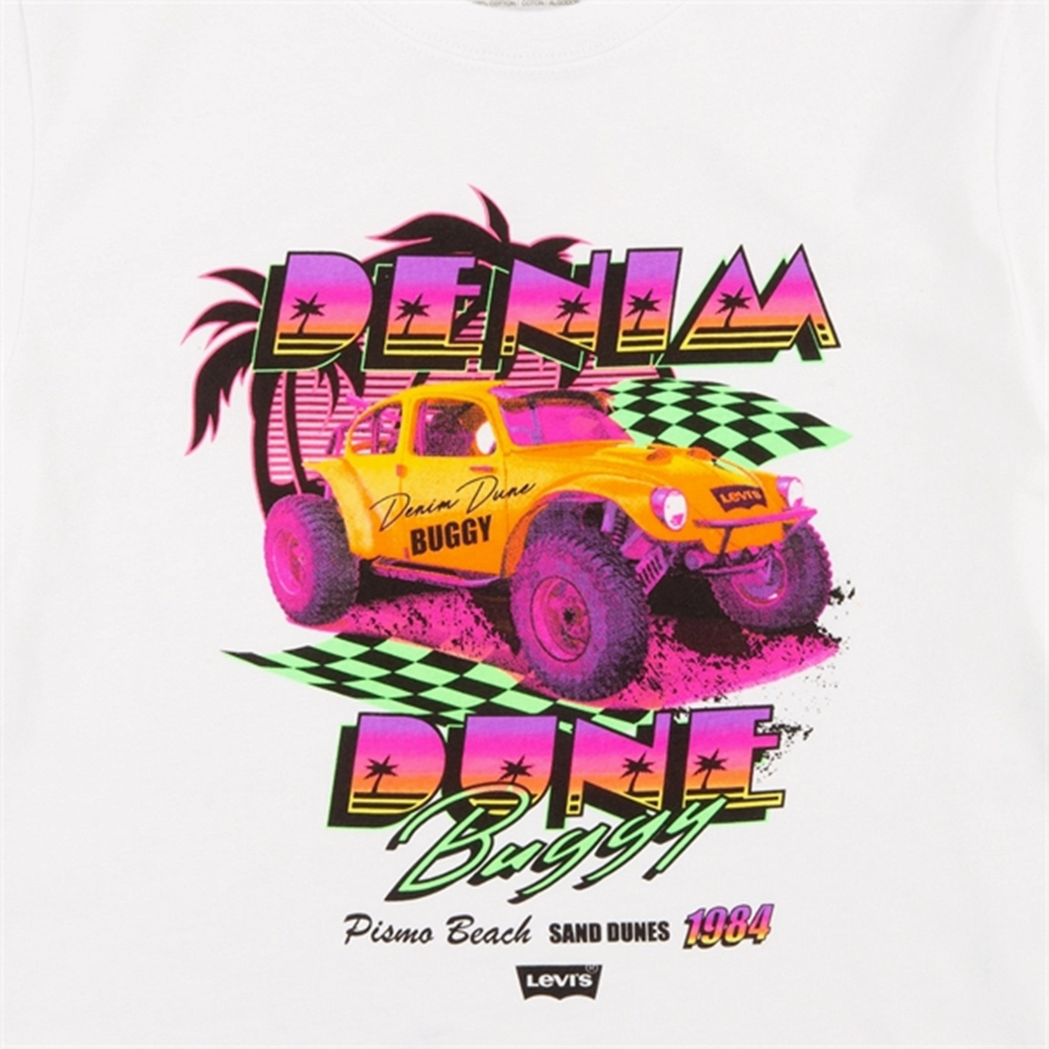 TearResistant Fabric Premium Material Levi's Retro Car T-shirt White