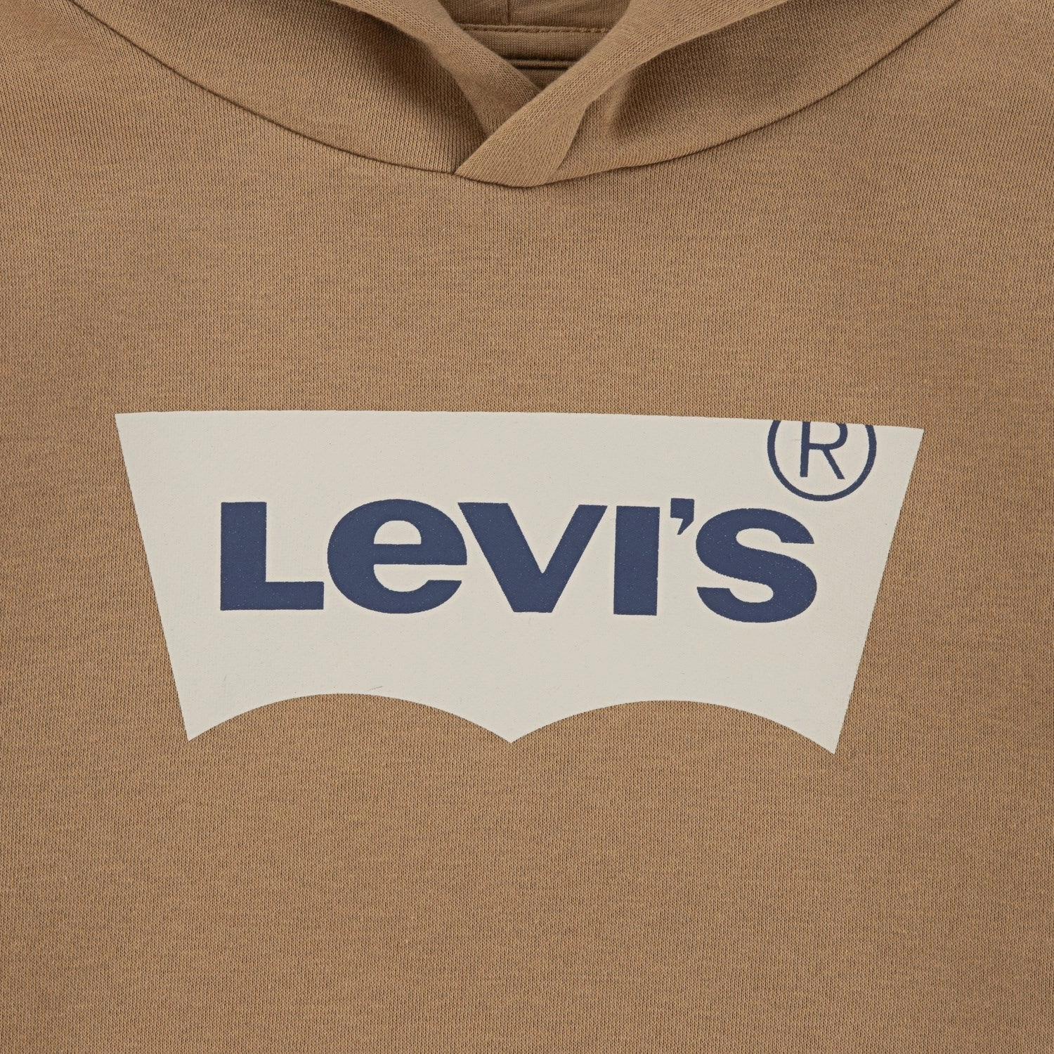 Levi's Rodeo Brown Batwing Screenprint Hoodie Recycled Polyester Blend Wild boar like