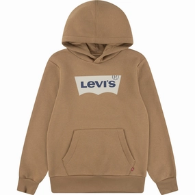 Anti Static Treatment Levi's Rodeo Brown Batwing Screenprint Hoodie