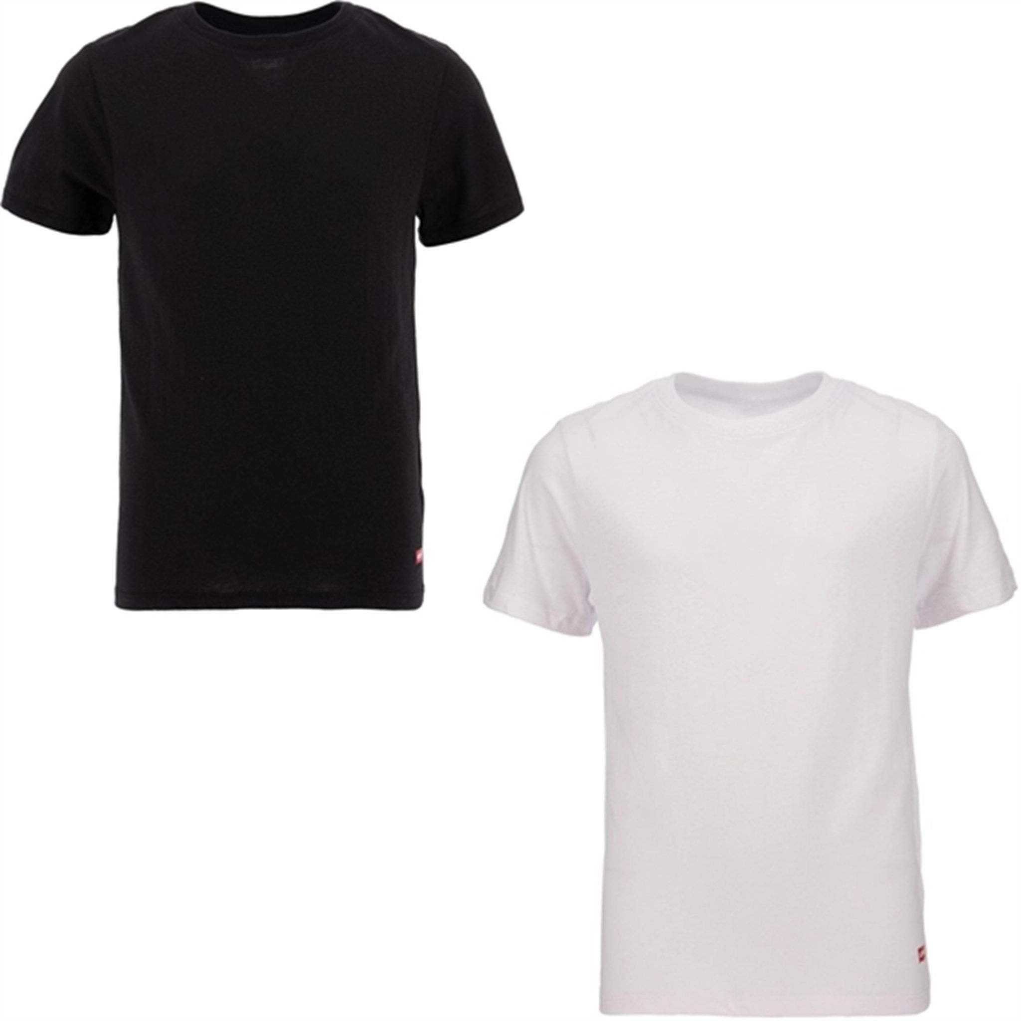 Levi's Short Sleeve Crewneck T-Shirt 2-Pack Black/White Retro Light Breeze