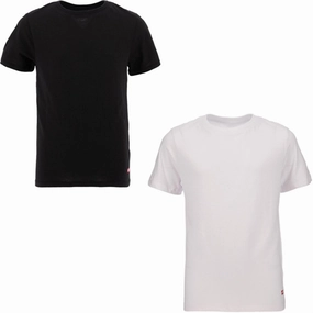 Levi's Short Sleeve Crewneck T-Shirt 2-Pack Black/White Retro Light Breeze